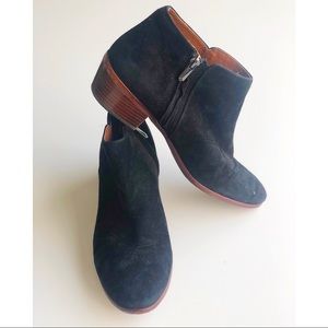 Sam Edelman "Petty" Black Suede Booties